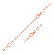 Nathalias NY สร้อยคอทองคำแท้ 14k โรสโกล Extendable Cable Chain in 14k Rose Gold (1.2mm) (พรีออเดอร์