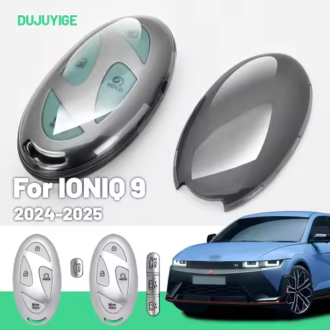 Clear TPU Car Key Case For Hyundai IONIQ 9 2024-2026 Key Fob Cover Protector Shell Auto Accessories 