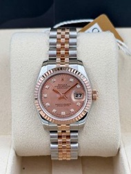 二手 USED ROLEX 勞力士 DATEJUST 179171 粉貝殼面鑽石字 2006年6月 原廠保到2028年5月