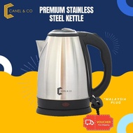 Stainless Steel 304 2L Electric Kettle Ketel Teko Jug Cerek Elektrik Tea Maker Hot Water Pemanas air panas