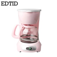 Edtid เครื่องทำกาแฟเอสเปรสโซ่ลาเต้ไฟฟ้าอัตโนมัติมินิ0.6l มอคค่าดริปชงกาแฟคาเฟ่อเมริกันหม้อต้มกาน้ำชาอียู