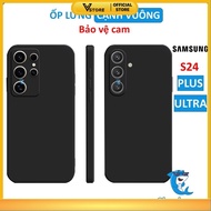 Samsung S24 Ultra / Plus square edge orange protective case Vstore I ss phone back cover