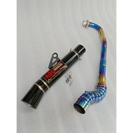 1set Kou mahachai pipe 51mm canister conical open specs exhaust pipe for Wave 125 Xrm 110/125 Wave 1
