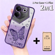 Casing for Tecno Camon 20 Pro 20s Pro 5G CK8n CK8nB Glitter Diamond Gradient - TPU Softcase Butterfl