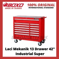BOXO TOOLS |Laci Mekanik 13 Drawer 42" Industrial Super Wide ELT42131R