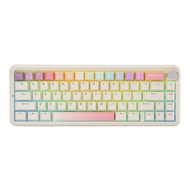 YUNZII B68 Wireless Mechanical Keyboard, Tri-Mode Hot Swap Gasket Creamy Knob Keyboard for Win/Mac