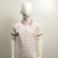 COLLEZIONE C2 22BT1K025 WHITE Pique Polo Shirt KIDS Polo Shirt Casual Wear KIDS Key logo Filipino M