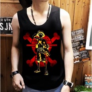 Yc Collection / Latest Cartoon Motif Men's Singlet Luffy Red Skull Image / Men's Clothing