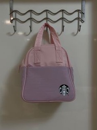 Starbucks質感粉色收納手提袋
