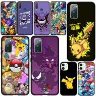 Casing Huawei Y6P Y6 Pro 2018 2019 Y62018 Y8P Phone Cover C-MA99 Pokemon GO Gengar Pikachu Cartoon Soft Silicone Case Black Fashion