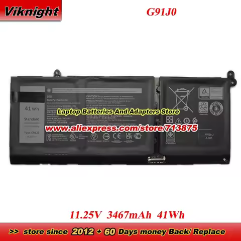 G91J0 Battery PG8YJ MGCM5 MVK11 VKYJX WV3K8 HGCM5 for Inspiron 5518 5515 Latitude 3520 3420 3320 Vos