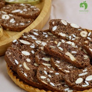 Grilled whole grain chocolate biscotti without sugar, healthy eatclean diet snack, diabetes, pregnan