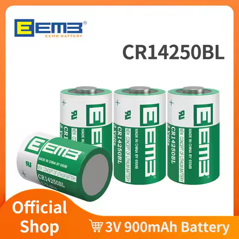 2/4/10/50PCS EEMB CR14250 3V 1/2AA Size CR14250BL Lithium Battery 900mAh Li-MnO2 Battery Non recharg