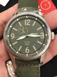 舒福哥-seiko5 綠色帆布帶機械錶ssa299j1