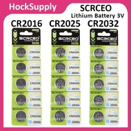 SCRCEO CR2016 CR2025 CR2032 Lithium 3V Button Battery 2016 2025 2032 [FAST SHIP OUT]
