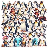50pcs Cute Penguin Stickers Cartoon Animal Holiday Pack Kids Toy Laptop Water Bottle Bicycle Luggage