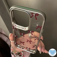 Romantic Cartoon Red Pearl Bow Case Iphone 15 11 16 13 14 12 Pro MAX 7 16 8 14 15 Plus XR X XS SE 20