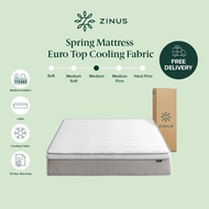 Spring Mattress Zinus Cooling Fabric Euro Top Latex Mattress In The Box