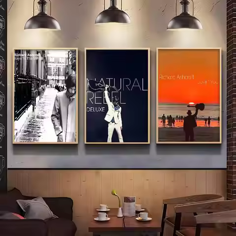 Singer Richard Ashcroft Lovin You Hot Album Cover Poster Gallery Prints Self Adhesive Home Decor Dec