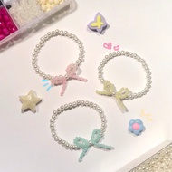 Beads bracelet/Pearl Bead bracelet/ribbon bracelet/ribbon Bead bracelet/coquette bracelet