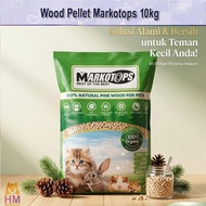 MARKOTOPS NATURAL PINE WOOD 10KG Bedding wood pellet -Pelet Kayu 10 kg - Larana mart