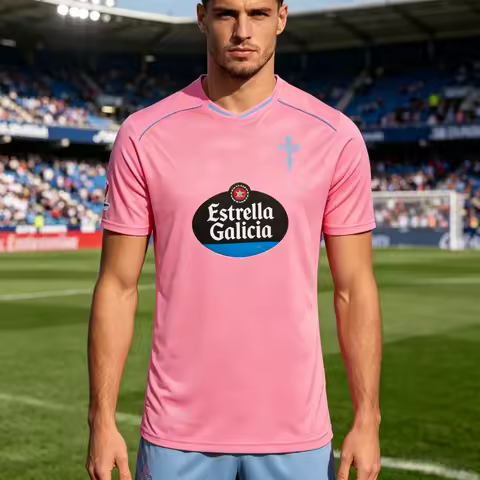 Hot Selling Unisex Celta Vigo Retro-Inspired Home Football Jersey Summer Breathable Quick-Dry for Ma