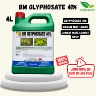 [BM GLYPHOSATE 41% 4L] Racun Rumput/Rumpai. Glyphosate 41% Racun Rumput Lambat Hidup racun lalang ra