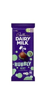 澳洲🇦🇺Cadbury 吉百利 dairy milk bubbly mint milk chocolate block 160g 薄荷朱古力