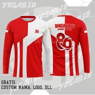 80th Indonesian Independence Day T-shirt Men's TopWanita/ 17 August 2025 Custom 3D fullprinting Art 