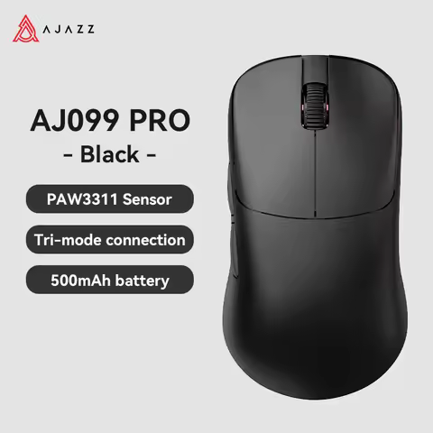 AJAZZ AJ099 PRO Wireless Gaming Mouse – 500mAh Battery PAW3311 Sensor Tri-mode connectivity (Bluetoo