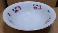 早期大同花卉瓷碗 大同冷氣四方印瓷碗 湯碗 碗公 -直徑25.5公分