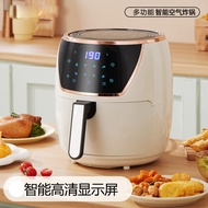 Elect Air fryer intelligent touch screen household large capacity 5.5L fryer intelligent oven integrated french fry machine giftAir Fryers