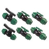 [HYH] PE Pipe Fittings Ball Valve Water Pipe Quick Connector 4 Points 6 Points 3cm Live Connector Ho