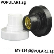 POPULAR E14 Lamp Holder, Round Black White Lamp Socket,  Plastic Bulb Base for E14/220V/Ceiling Light/Lighting Accessories E14