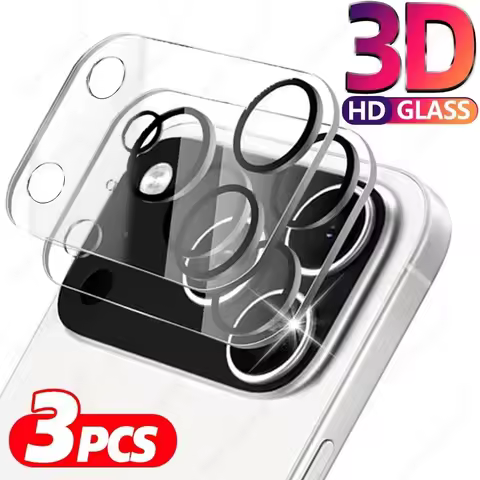 3Pcs 3D Curved Camera Lens Protector For iPhone 17 Pro Max Air Clear Tempered Glass Lenses Case On i