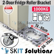 2-Door Fridge Extendable Movable Base Bracket Stand Trolley Roller Wheels Heavy Duty Washing Machine