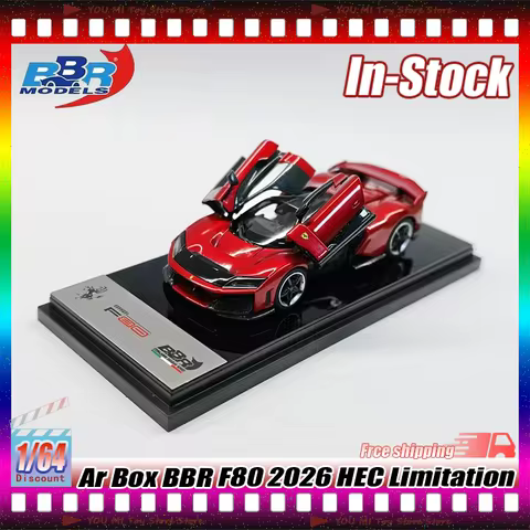 1:64 2026 Hecin Stock Ar Box Bbr F80 Alloy Car Model Die-Casting Vehicle For Adult Collection Displa
