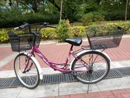 紫色淑女單車 附前後車籃