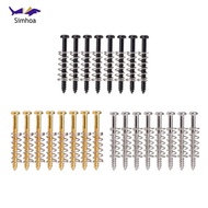 Simhoa 8 Set Electric Guitar/Bass Screws Straight Springs Replacement Accs Black