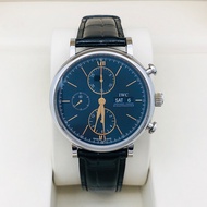 Iwc IWC IWC Botao Fino Series Men's Watch Blue Dial Gold Needle Mechanical Men's Watch Gift