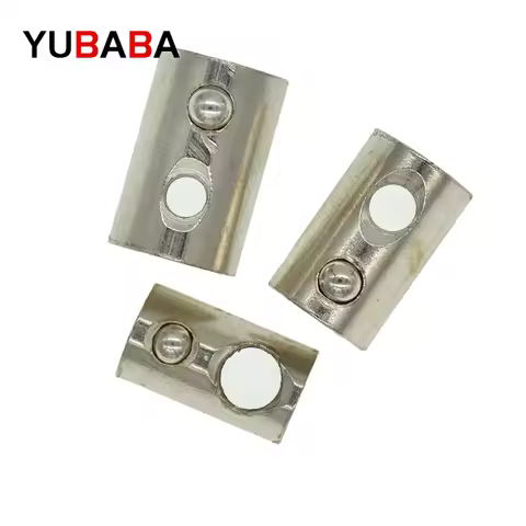 100/50/20pcs Half Round Elasticity Roll-in T Spring Nuts M3 M4 M5 M6 M8 For 2020 3030 4040 454 Alumi