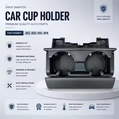 4KC8859954PK Rear Seat Beverage Rack Cup Holder For AUDI A5 E-TRC 4KC 885 995 4PK