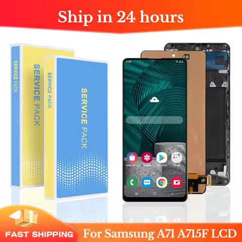 TFT For SAMSUNG A71 4G LCD A715 A715F SM-A715F Display Touch Screen With Frame Digitizer Assembly Re