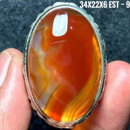 NATURAL Agate SULAIMAN HANDLE FULL GIWANG