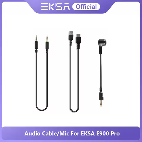 3.5mm Audio Cable USB Type C Cable Detachable Mic Replacement Set for EKSA E900 Pro Gaming Headphone