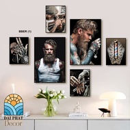 Set of 6 paintings of Men's Hair - Barber to decorate shops and Barber shops - Wall paintings covere
