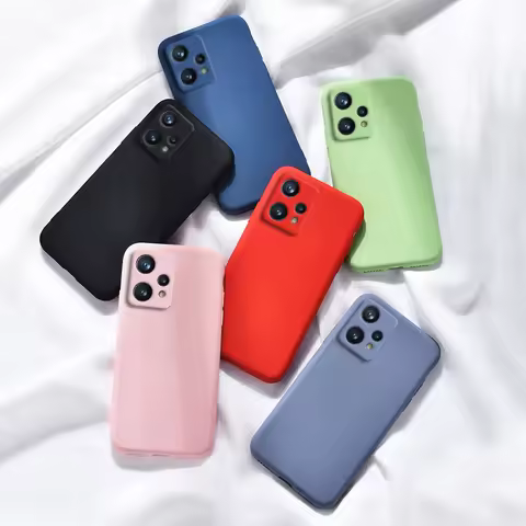 For Realme 9 Case Liquid Silicone Rubber Case Realme 9i 9 5G 9 Pro Plus Soft TPU Protective Phone Ba
