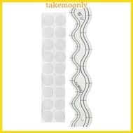 TAK 4Inch Acrylic Quilting Rulers Wavy Quilting Patchwork Templates Ruler For Sewing Multipurpose Qu