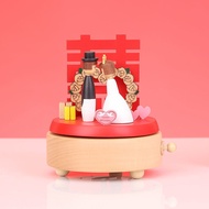 Music Box Wedding Music Box Merry-Go-round Christmas Wooden Gift for Men and Women Birthday Ideas Valentine's Day Gift