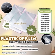 (DOUBLE SEAL) SUPER THICK OPP GLUE PLASTIC 8X28 10X28 11X28 12.5X28 15X28 17X28 CONTENTS 100 PCS